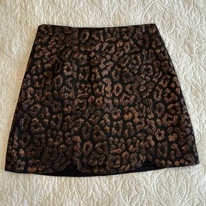 DO+BE mini skirt! Shimmery cheetah print! Lined! Says S, fits like XS. Like new!